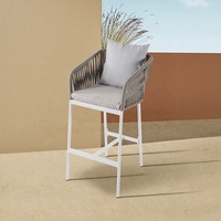 Nordique moderne extérieur Patio meubles Bistro comptoir hauteur chaises jardin aluminium corde haute tabourets de Bar