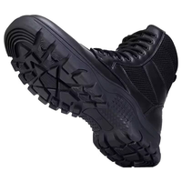 Bottes tactiques mi-hautes pour hommes, respirantes, d'entraînement, avec fermeture éclair, antidérapantes, embout renforcé, pointures 38-48