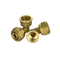 Raccords à compression en laiton forgé 1/2'' BSP BSPT pour tuyaux de gaz PEX, coude femelle, marque JUNYI, modèle B227, garantie 3 ans