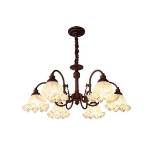 French Retro Chandelier Multi Head E26 <b>LED</b> <b>Light</b> Source Round Shape Home Lighting For Living Room Bedroom Dining Room - Product Image 3