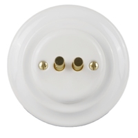 Nouveauté Interrupteurs muraux en céramique de luxe pour la décoration intérieure de l'Europe avec bouton en métal