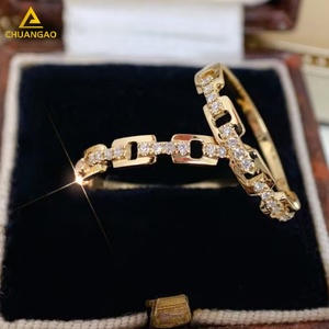 Anello in oro massiccio 9K 18K 24K, fedi nuziali italiane in oro per donna, anello con diamante naturale - Product Image 3