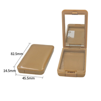 Nouveau Flip Rectangle monocouche Blush poudre gâteau boîte en plastique boîte conteneur vide poudre boîte cosmétique emballage matériel