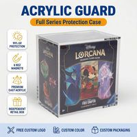 Boîte de présentation en acrylique Lorcana Trove Box avec couvercle magnétique et protection UV pour TCG The First Chapter Illumineer'S Trove Box Protector