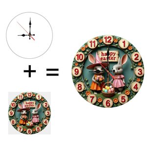 Round Wooden Wall <b>Clock</b> 25x25Cm Rustic Wood Grain <b>Silent</b> Non Ticking Farmhouse Home Decoration <b>Clock</b> - Product Image 6