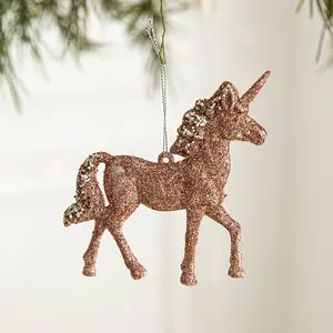 Pink Deer House Tree Lustige Weihnachts verzierung Dekorationen Weihnachts baum hängende Anhänger Santa Ornament