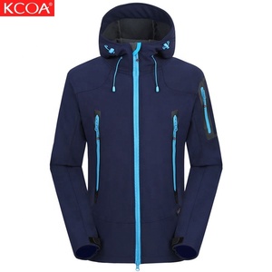 KCOA nuovo arrivo Logo personalizzato autunno blu antivento giacca Softshell da esterno per adulti - Product Image 2