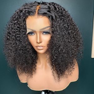 Vente en Gros Crépus Bouclés Court Bob 250% 13X6 Dentelle Frontale Perruques de Cheveux Humains Vague D'eau Profonde <span class=keywords><strong>13X4</strong></span> Dentelle Avant <span class=keywords><strong>Perruque</strong></span> <span class=keywords><strong>4x4</strong></span> Fermeture Pour Les Femmes - Product Image 1