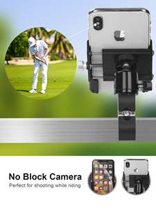 Support de téléphone réglable à 360 ° pour voiturette de golf pouvant contenir des appareils de 4.7 à 7.1 pouces, compatible avec voiturette de golf, vélo, moto et poussette - Product Image 5