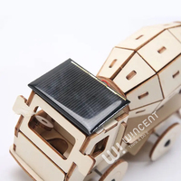 Kit de Modelo de Camión Mezclador de Cemento de Madera con Energía Solar Wincent, Rompecabezas 3D DIY, Juguete Educativo STEM de Ingeniería, Regalo para Niños
