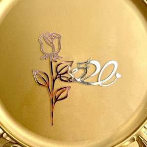 Décoration de gâteau en acrylique Honey And Sweetness 520, rose décorative pour la Saint-Valentin et le festival Qixi - Product Image 3