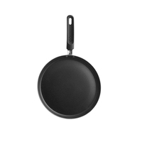 Wajan Crepe Anti Lengket Black Metal dengan Lapisan Sehat, Wajan Pipih Tawa Dosa Tortilla, Wajan Omelet, Cocok untuk Semua Jenis Kompor, Aman untuk Oven