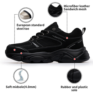 <span class=keywords><strong>Chaussures</strong></span> <span class=keywords><strong>de</strong></span> <span class=keywords><strong>sécurité</strong></span> GUYISA pour hommes, anti-explosion, anti-perforation, à tige basse, embout en acier, semelle intermédiaire anti-perforation, semelle en caoutchouc, noires - Product Image 2