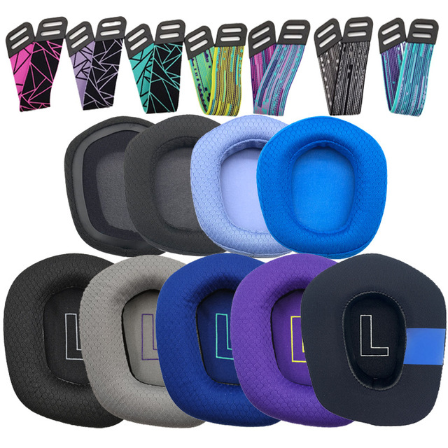 MQ Replacement Ear Pads Headband Cushion Compatible with Logitech G733 G335 Gaming Headphones Memory Foam Earpads Accessories