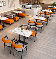 Meilleures tables et chaises de style café-restaurant de luxe léger, sièges de banquette commerciaux pour café