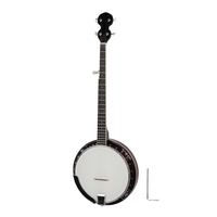 5 String Banjo Professional Stringed Musical Instrument with Wrench for Adult Beginner