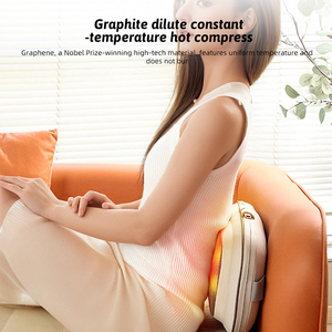 Masseur dorsal avec chaleur, masseur Shiatsu 2 en 1 pour soulager les douleurs du bas du dos, coussin de massage à pétrissage profond 3D - Product Image 2