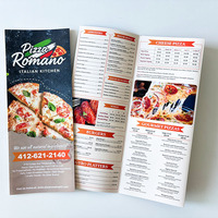 Vente en gros de prospectus en papier couché brillant mat de haute qualité, impression couleur, pliage en trois, format A4, brochures personnalisées, dépliants