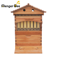 Matériel d'apiculture Prix usine Nouvelle ruche à miel à flux automatique 7 cadres en bois de sapin enduits de cire à flux automatique à queue d'aronde