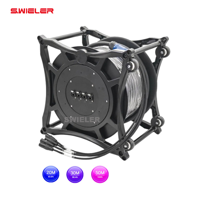 Ethercon Cat 6 Snake Cable 4/8 Channel 30/50/80m Audio Stage Cat6 Reel Drum Spool Shield Ethernet Snake Cable with Lan Rj45 Plug