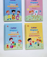 Cahier de calligraphie française éducatif pour enfants, réutilisable, pour la pratique de l'écriture manuscrite, des lettres de l'alphabet, cahier magique avec stylo