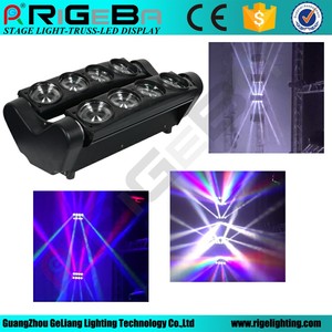 Faro Mobile a Fascio LED RGBW 4IN1 a 8 Teste, 80W, 8*10W, Illuminazione DJ a Colori Completi, Vendita Calda - Product Image 6