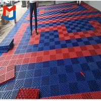 Dalles de Sol de Garage en Plastique Emboîtables de Haute Qualité, Dalles Caillebotis en PVC pour Lave-Auto