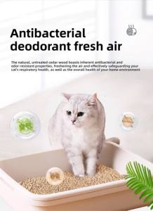 Lettiera per gatti in abete importata dalla Germania, lettiera per gatti quasi senza polvere, lettiera deodorante per gatti, lettiera vegetale deodorante <span class=keywords><strong>Meow</strong></span> 4.3kg - Product Image 5