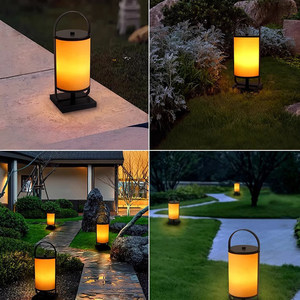 Lampe de jardin LED rechargeable, étanche, pour extérieur, allée, villa, cour, aménagement paysager - Product Image 4