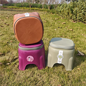 <b>Plastic</b> Portable <b>Stool</b> 23x23x24cm Multi-Purpose For Child Bathroom Use - Product Image 2