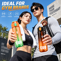 Bouteille d'eau sport personnalisée OEM 750 ml avec paille, couvercle à clapet à ouverture rapide et verrou de sécurité pour la salle de sport, les activités de plein air et les voyages
