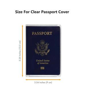 カスタマイズデザインロゴ高品質防汚防水PVC透明透明プラスチックパスポートカバー - Product Image 3