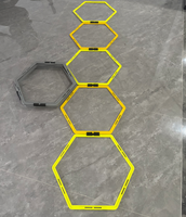 Fabricant direct d'usine, vente en gros, matériau PP, marque OEM, anneaux d'agilité hexagonaux durables, échelle de coordination, entraînement sportif