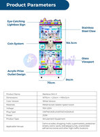 Owatch Machine à griffes mini à monnayeur pour peluches, machine de jeu d'arcade pour enfants, pour centre commercial et parc d'attractions