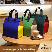 Sac isotherme jetable commercial pour boissons et café, en aluminium et tissu non tissé, emballage épaissi