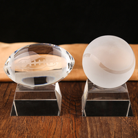 Trophée de football américain en verre cristal, petit format, nouveau design, gravure personnalisée, idéal comme souvenir de compétition pour enfants, prix usine