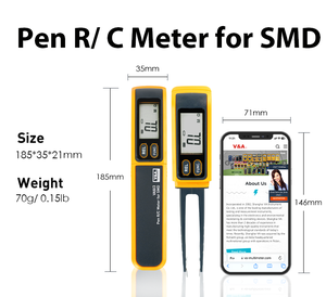 VA503 dijital <span class=keywords><strong>SMD</strong></span> SMT <span class=keywords><strong>Tester</strong></span> ölçer direnç kapasite diyot ölçüm cımbız LED elektronik bileşen test multimetre - Product Image 3