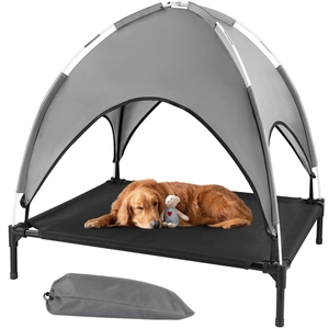 Elevato uso esterno cani letto alzato <span class=keywords><strong>lettino</strong></span> tenda con copertura parasole pieghevole <span class=keywords><strong>amaca</strong></span> per campeggio spiaggia - Product Image 1