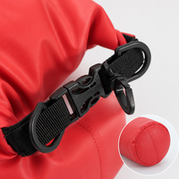 Sac étanche personnalisé 2L en PVC couleur unie avec fermeture à enroulement et sangle simple/double pour la natation, la plage, la randonnée et les activités de plein air