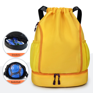 Customized Printed Logo Marathon Training <b>Drawstring</b> <b>Backpack</b> for Children and Adults - Product Image 1