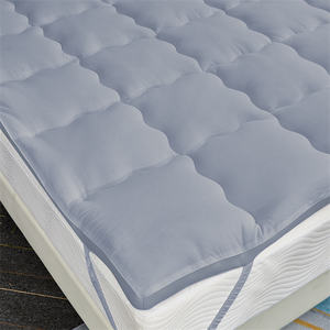 <span class=keywords><strong>Surmatelas</strong></span> antidérapant en microfibre bleu violet de qualité supérieure <span class=keywords><strong>4</strong></span> bandes élastiques antibactériennes perméables à l'air pour une utilisation à l'hôpital à la maison - Product Image 2