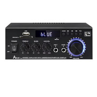 2 Kanallı HiFi USB Ses Amplifikatörü FM SD Mikrofon Girişi 90W Tepe Dijital 5.0 Yüksek Güçlü Amplifikatör Metal, Ev, Araba, Karaoke için