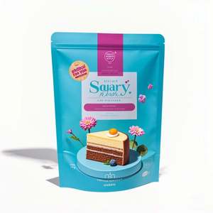 Custom Matte Finish Gravure Printed Stand Pouch Moisture for Smell Proof Ziplock Seal Foil <b>Bags</b> for Pet Food <b>Cake</b> Snack Nuts - Product Image 1