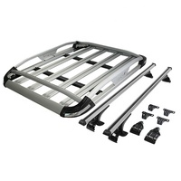 Supports de montage de barres de toit de voiture en aluminium avec LED noirs, capacité de charge de 100 kg pour 4x4 tout-terrain