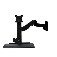Soporte de Pared para Monitor Meisonic T8-GA02KB, Nuevo Soporte de Aluminio VESA para Teclado y Monitor, Inclinación de 90 Grados, 32 Pulgadas