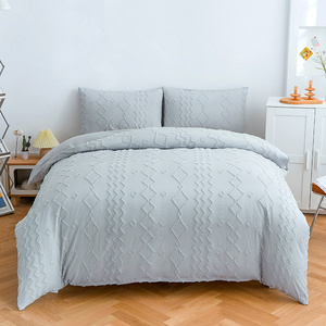 Ensemble de housse de <span class=keywords><strong>couette</strong></span> matelassée <span class=keywords><strong>Amazon</strong></span> Best Seller, 3 pièces, housse de <span class=keywords><strong>couette</strong></span> brodée - Product Image 5