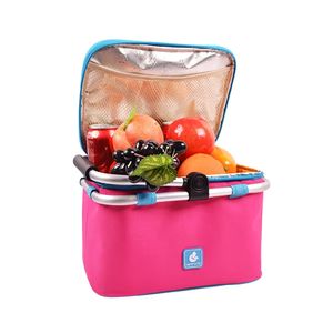 Panier isotherme pliable de grande capacité 32L avec logo personnalisé du fabricant, imperméable, avec poignée en aluminium pliable 2026 - Product Image 2