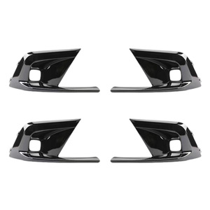 Grille inférieure de pare-chocs avant de voiture en ABS noir brillant, kits de grilles de phares antibrouillard en nid d'abeille pour Honda Civic 11e génération <span class=keywords><strong>2022</strong></span> - Product Image 3