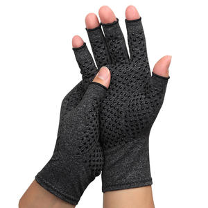Guantes para la artritis de algodón gris sin dedos personalizados, guantes de compresión de mano terapéuticos reumatoides ortopédicos para la artritis - Product Image 3