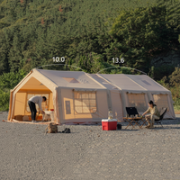 Tente gonflable modulable de 23 m², imperméable, 10 m² + 13 m², tente de glamping super grande, fourniture d'usine, ISO9001